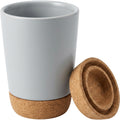 Kpbxg Double-Wall Ceramic Water Cup with Removable Cork Base 12 oz Mist Gray - Product view